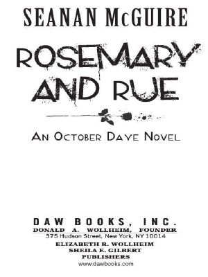 [October Daye 01] • Rosemary and Rue · Book One of Toby Daye (October Daye Series 1)